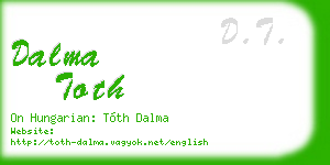 dalma toth business card
